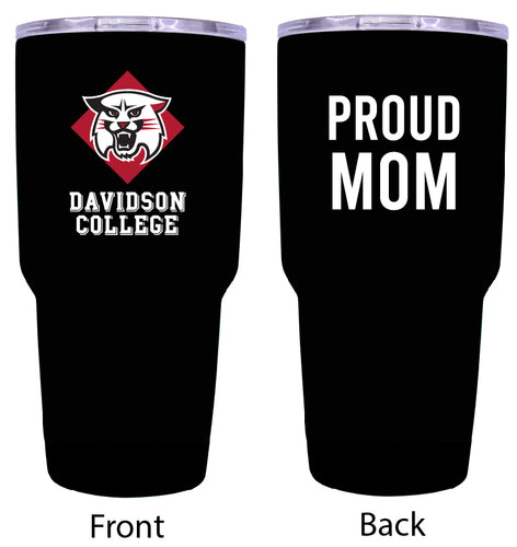 Davidson College Proud Mom 24 oz Insulated Stainless Steel Tumbler - Black