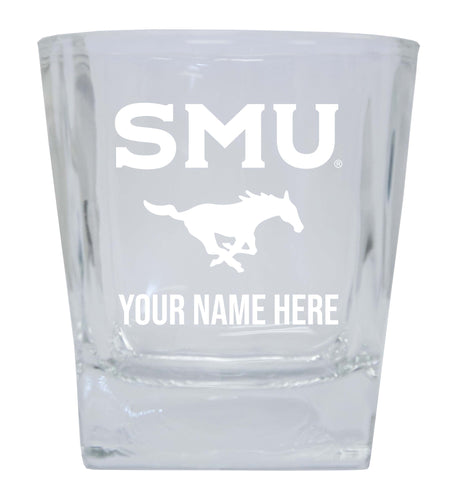 Southern Methodist University NCAA Spirit Elegance - 5 ozPersonalized With Custom Name Etched Shooter Glass Tumbler 2-Pack