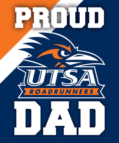 UTSA Road Runners 5x6-Inch Proud Dad NCAA - Durable School Spirit Vinyl Decal Perfect Gift for Dad