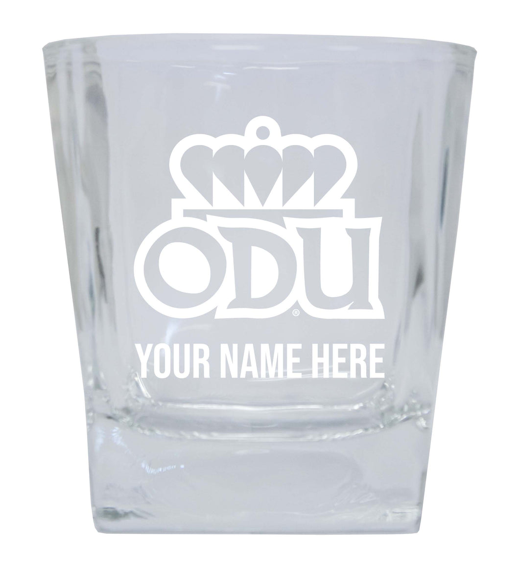 Old Dominion Monarchs NCAA Spirit Elegance - 5 ozPersonalized With Custom Name Etched Shooter Glass Tumbler 2-Pack