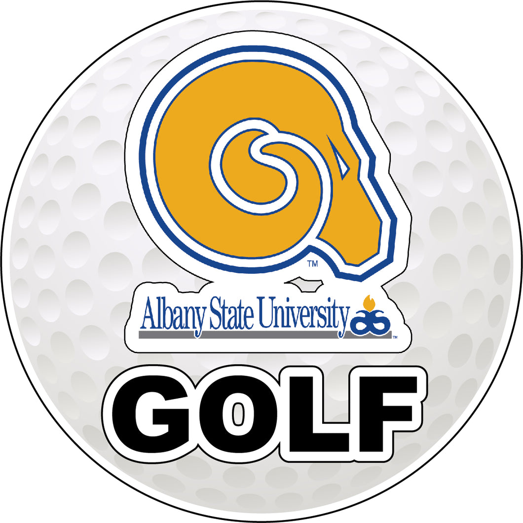 Albany State University 4-Inch Round Golf NCAA Fairway Fervor Vinyl Decal Sticker