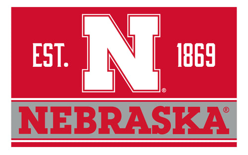 Nebraska Cornhuskers Wood Sign with Frame