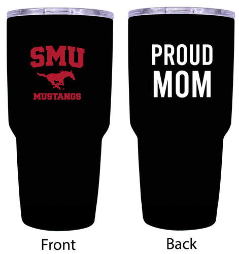 Southern Methodist University Proud Mom 24 oz Insulated Stainless Steel Tumbler - Black