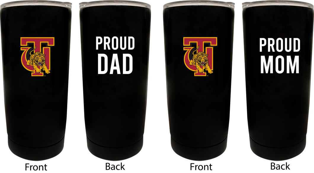 Tuskegee University NCAA Insulated Tumbler - 16oz Stainless Steel Travel Mug Proud Mom and Dad Design Black