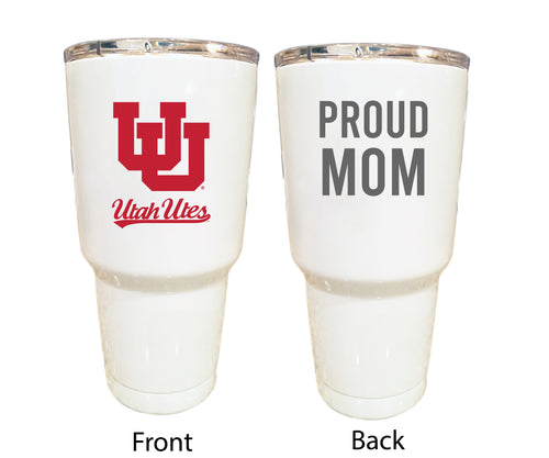 Utah Utes Proud Mom 24 oz Insulated Stainless Steel Tumbler - Black