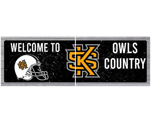 Kennesaw State Unviersity Wood Sign with Frame