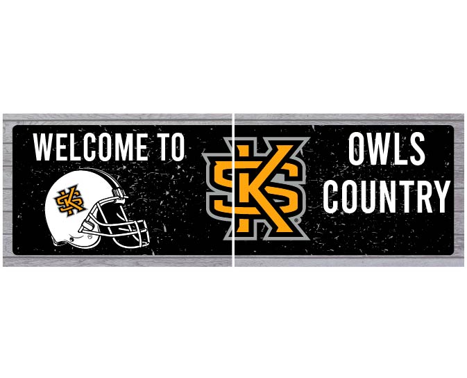 Kennesaw State Unviersity Wood Sign with Frame