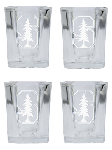 Stanford University NCAA Collector's Edition 2oz Square Shot Glass - Laser Etched Logo 4-Pack