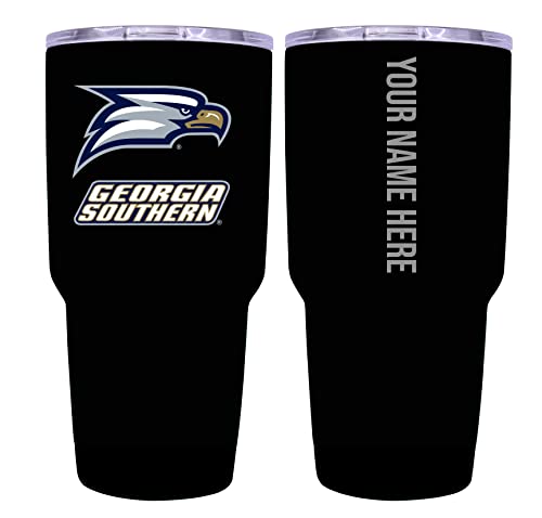 Custom Georgia Southern Eagles Black Insulated Tumbler - 24oz Engraved Stainless Steel Travel Mug