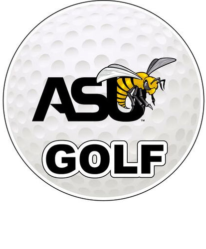 Alabama State University 4-Inch Round Golf NCAA Fairway Fervor Vinyl Decal Sticker