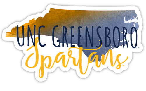 North Carolina Greensboro Spartans 2-Inch on one of its sides Watercolor Design NCAA Durable School Spirit Vinyl Decal Sticker