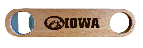 Iowa Hawkeyes NCAA Elegant Laser-Etched Wooden Bottle Opener - Collegiate Bar Accessory