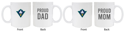 North Carolina Wilmington Seahawks Proud Mom And Dad White Ceramic Coffee Mug 2 pack (White)