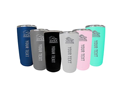 Custom UTSA Road Runners 16 oz Etched Insulated Stainless Steel Tumbler with Engraved Name Choice of Color