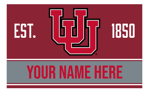 Personalized Customizable Utah Utes Wood Sign with Frame Custom Name