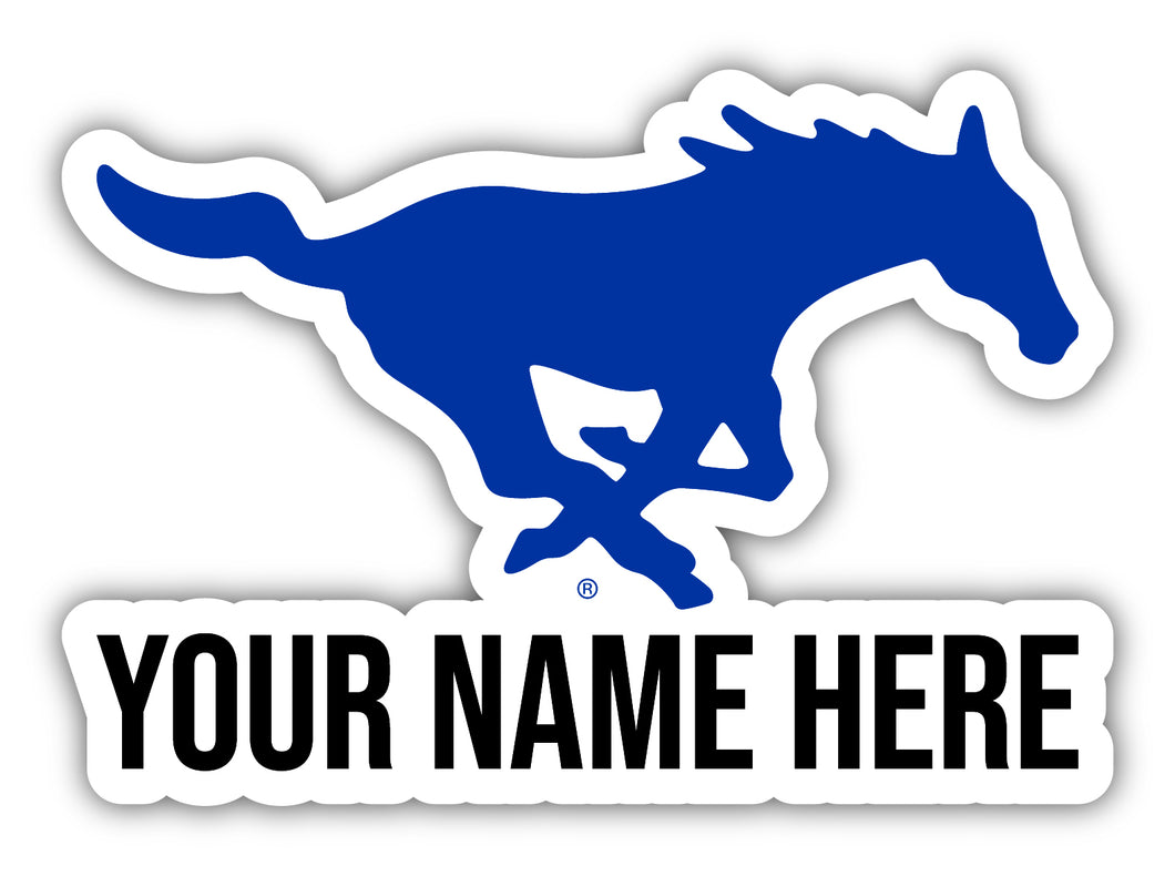 Southern Methodist University 9x14-Inch Mascot Logo NCAA Custom Name Vinyl Sticker - Personalize with Name