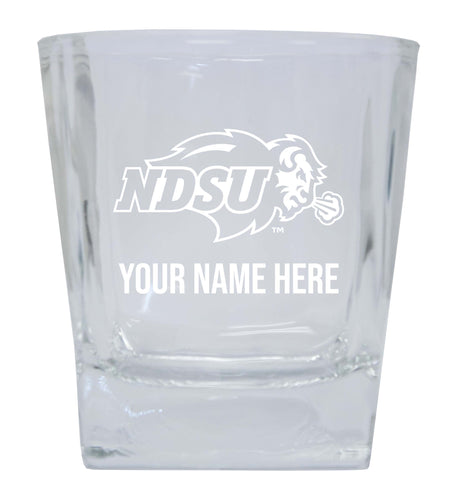 North Dakota State Bison 2-Pack Personalized NCAA Spirit Elegance 10oz Etched Glass Tumbler