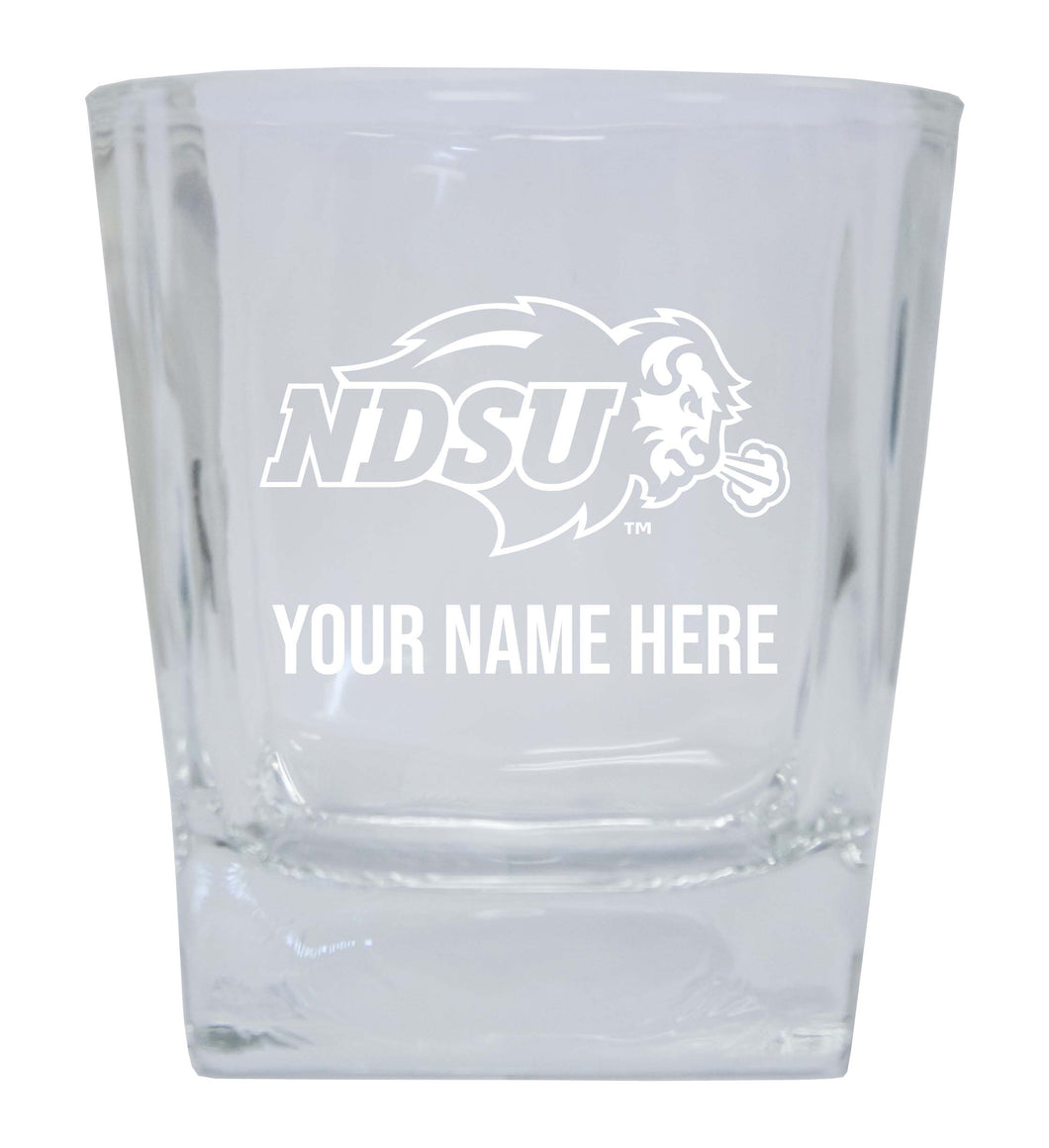 North Dakota State Bison NCAA Spirit Elegance - 5 ozPersonalized With Custom Name Etched Shooter Glass Tumbler