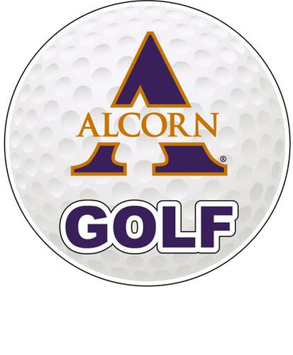 Alcorn State Braves 4-Inch Round Golf NCAA Fairway Fervor Vinyl Decal Sticker