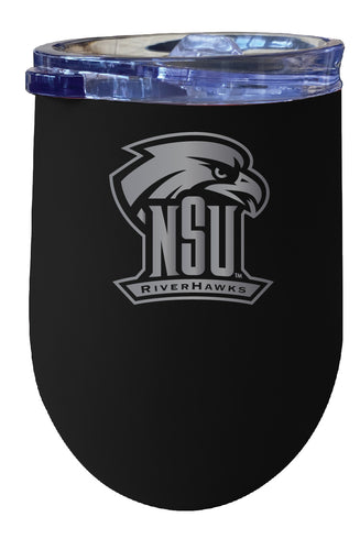 Northeastern State University Riverhawks NCAA Laser-Etched Wine Tumbler - 12oz  Stainless Steel Insulated Cup