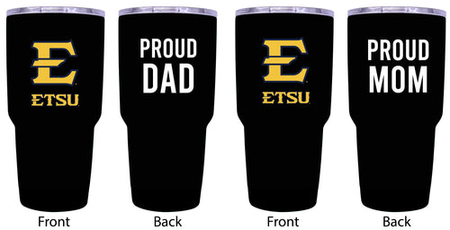 East Tennessee State University Proud Parent 24 oz Insulated Tumblers Set - Black, Mom & Dad Edition