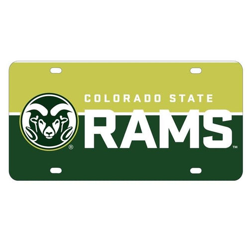 NCAA Colorado State Rams Metal License Plate - Lightweight, Sturdy & Versatile