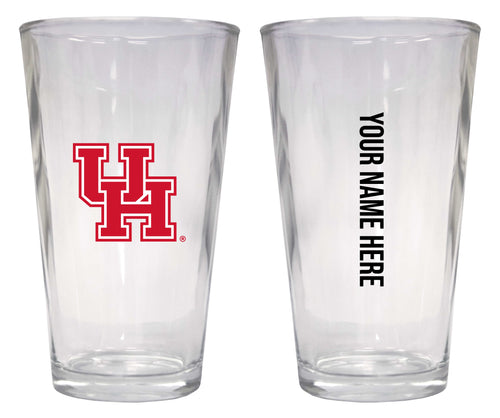 Customizable NCAA University of Houston 16 oz Pint Glass – Perfect Gift Personalized With your own  or any fan name