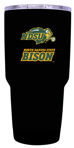 North Dakota State Bison Mascot Logo Tumbler - 24oz Color-Choice Insulated Stainless Steel Mug