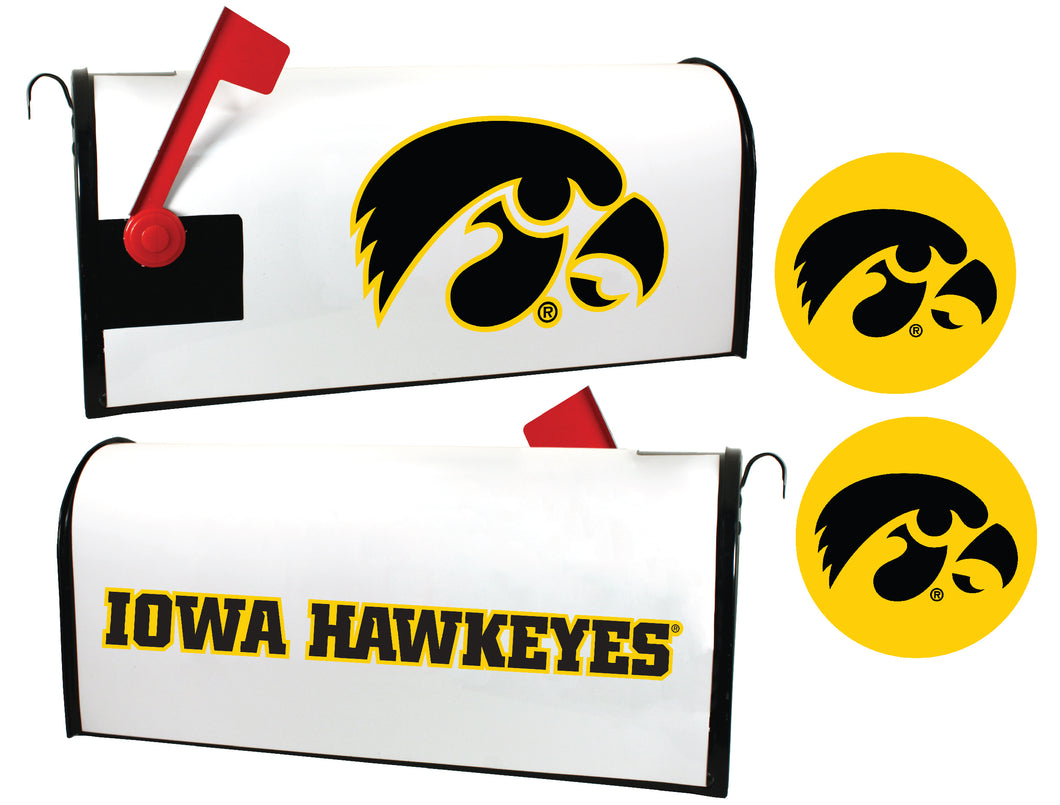 Iowa Hawkeyes NCAA Officially Licensed Mailbox Cover & Sticker Set