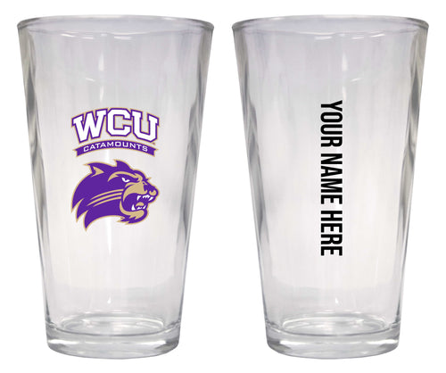 Customizable NCAA Western Carolina University 16 oz Pint Glass – Perfect Gift Personalized With your own  or any fan name