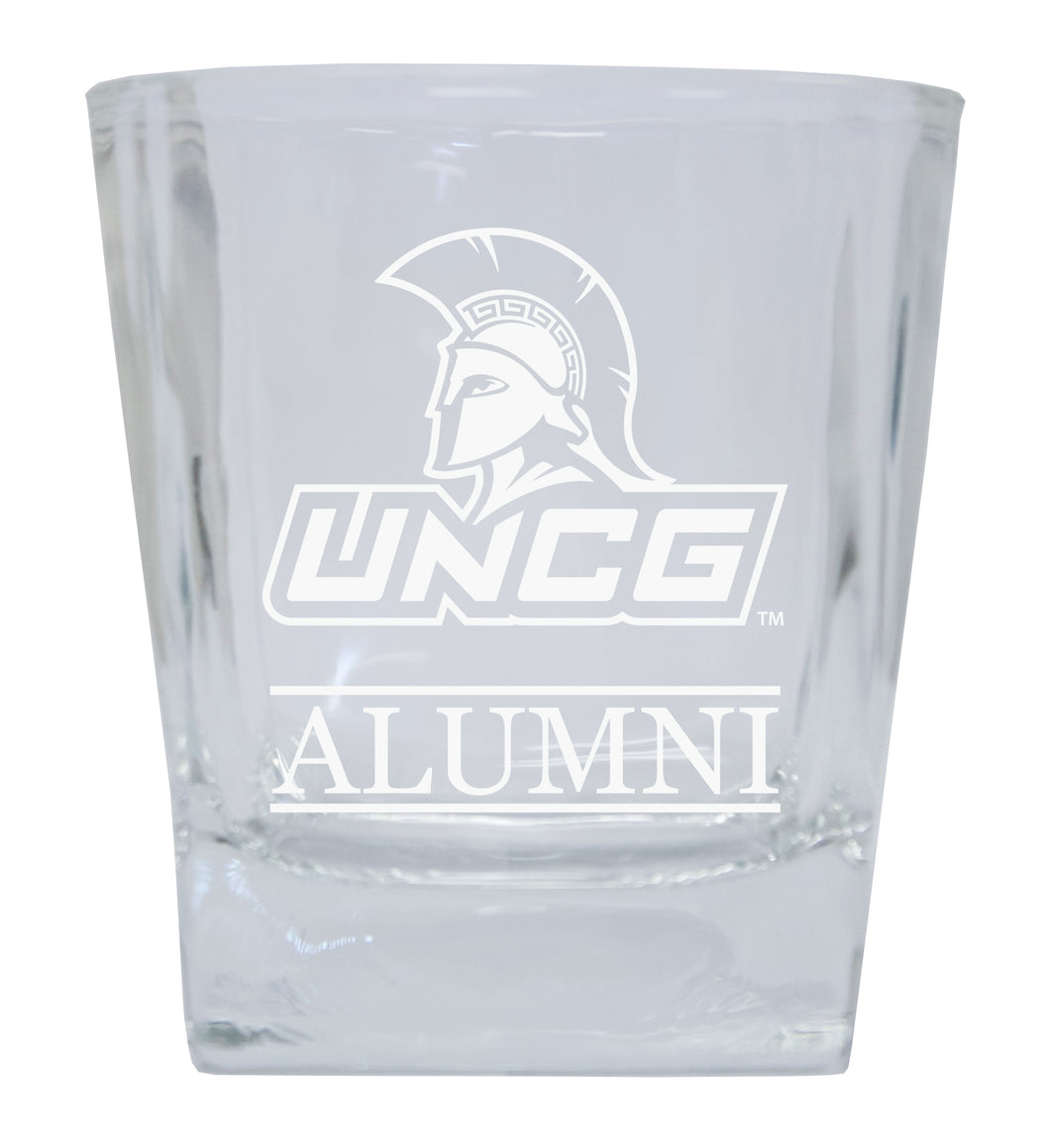 North Carolina Greensboro Spartans Alumni Elegance - 5 oz Etched Shooter Glass Tumbler 4-Pack