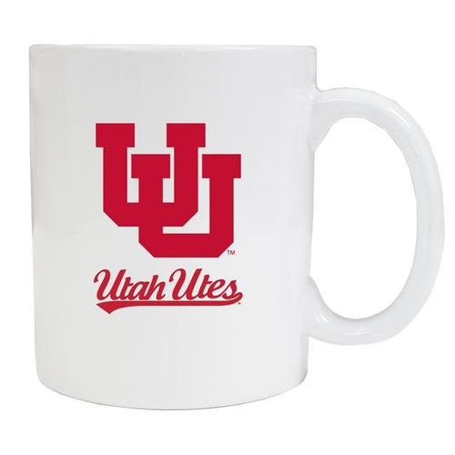 Utah Utes White Ceramic NCAA Fan Mug 2-Pack (White)