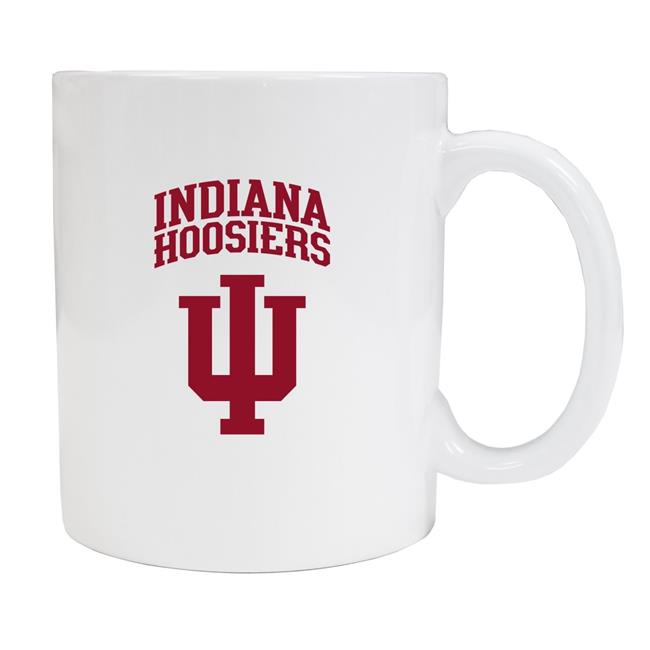 Indiana Hoosiers White Ceramic NCAA Fan Mug 2-Pack (White)