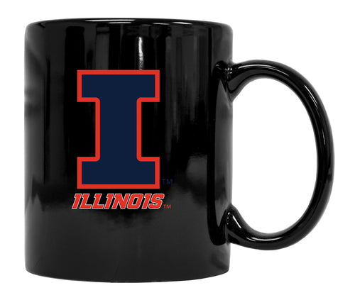 Illinois Fighting Illini Black Ceramic Coffee NCAA Fan Mug (Black)