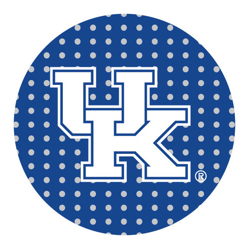 Kentucky Wildcats Polka Dot 4-Inch Round Shape NCAA High-Definition Magnet - Versatile Metallic Surface Adornment