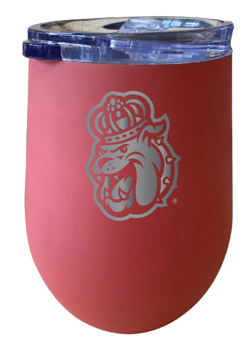 James Madison Dukes NCAA Laser-Etched Wine Tumbler - 12oz  Stainless Steel Insulated Cup