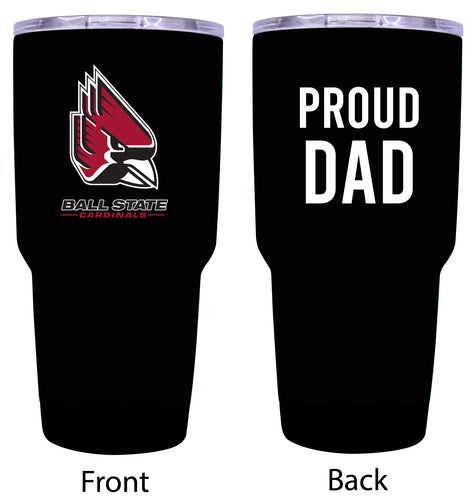 Ball State University Proud Dad 24 oz Insulated Stainless Steel Tumbler Black