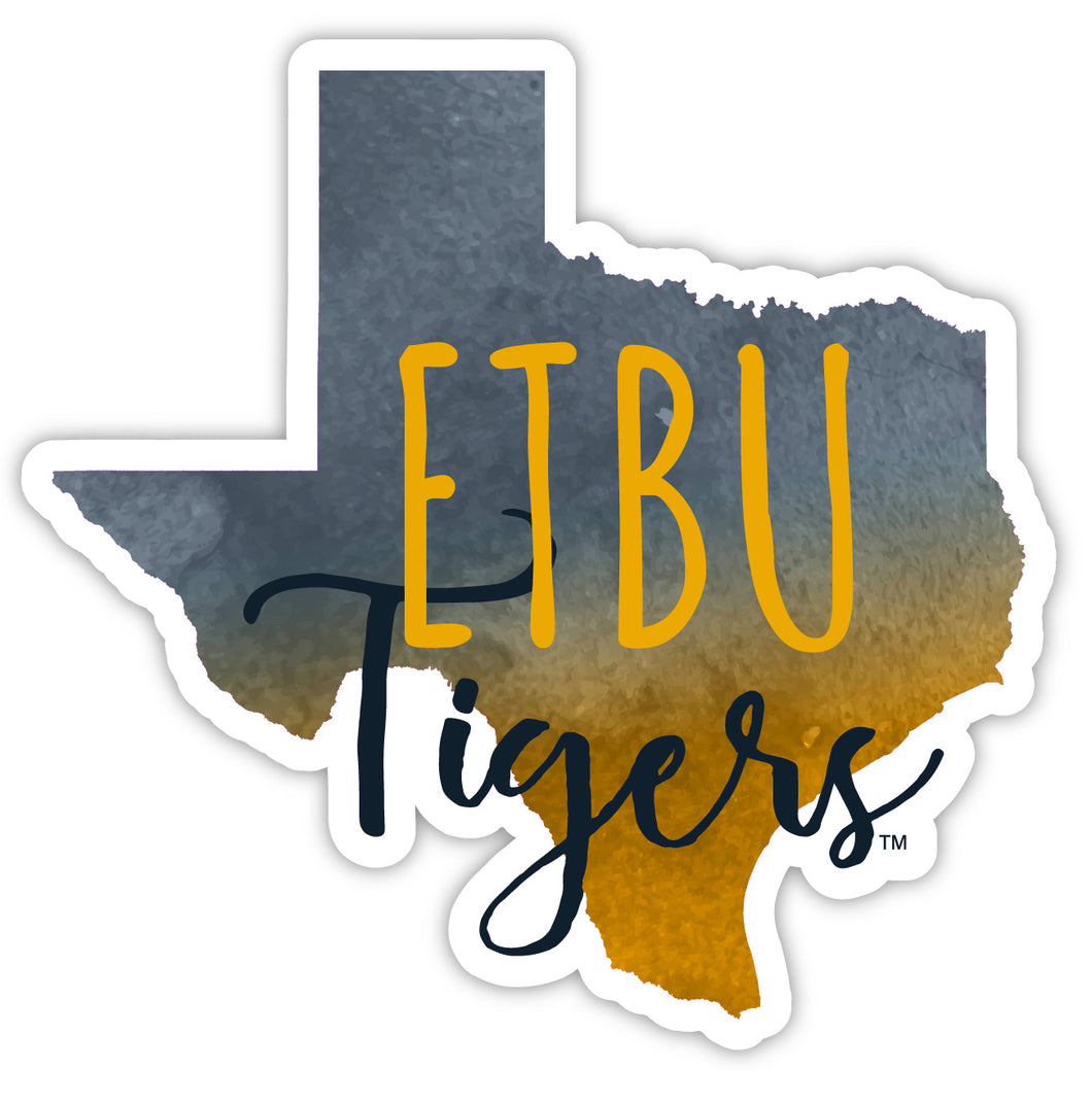 East Texas Baptist University 2-Inch on one of its sides Watercolor Design NCAA Durable School Spirit Vinyl Decal Sticker