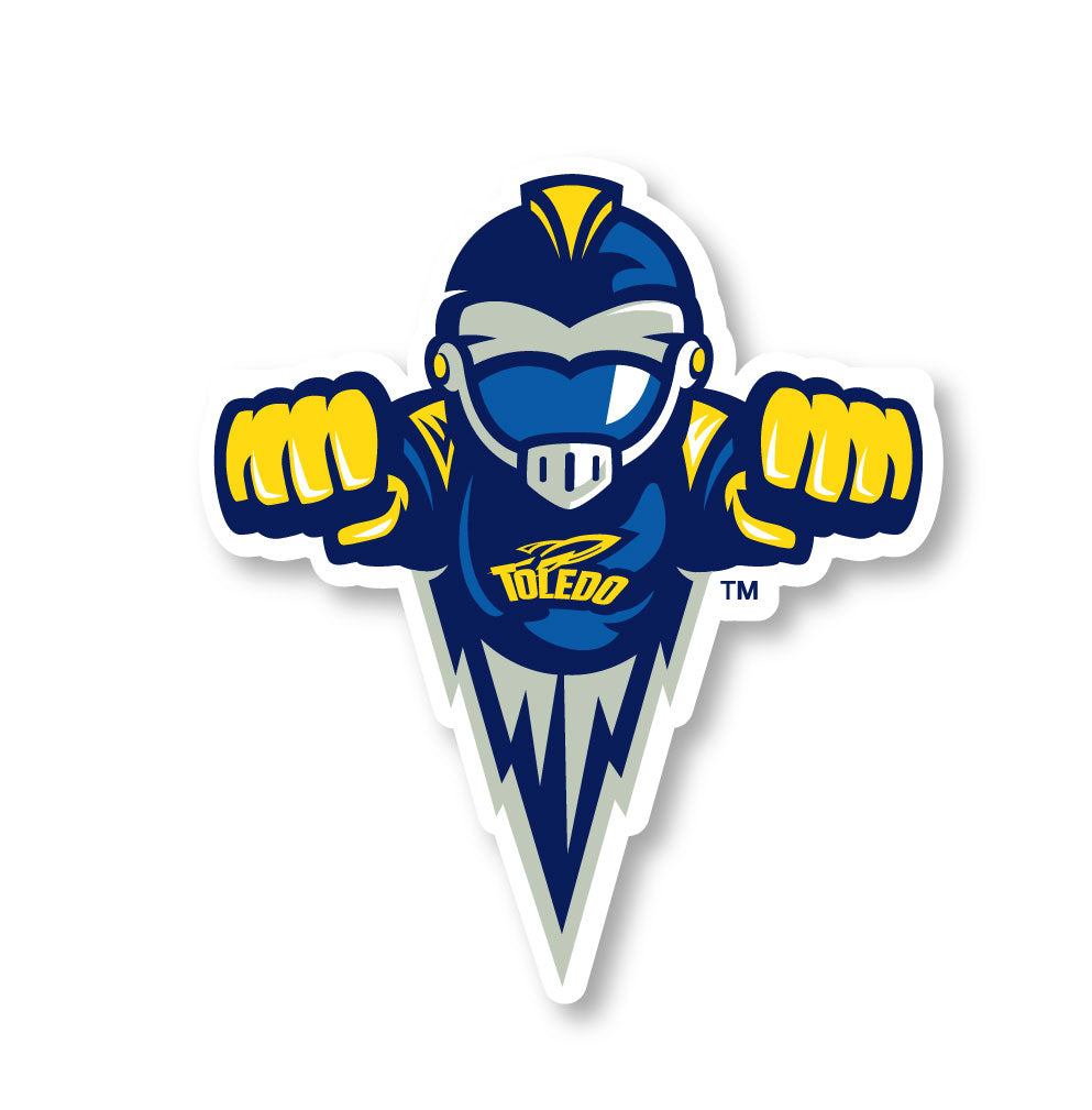 Toledo Rockets 2-Inch Mascot Logo NCAA Vinyl Decal Sticker for Fans, Students, and Alumni