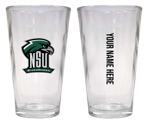 Customizable NCAA Northeastern State University Riverhawks 16 oz Pint Glass – Perfect Gift Personalized With your own  or any fan name