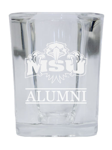 NCAA Morehead State University Alumni 2oz Laser Etched Square Shot Glass 