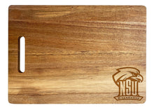 Load image into Gallery viewer, Northeastern State University Riverhawks Classic Acacia Wood Cutting Board - Small Corner Logo
