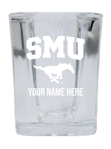 NCAA Southern Methodist University Personalized 2oz Stemless Shot Glass - Custom Laser Etched 4-Pack