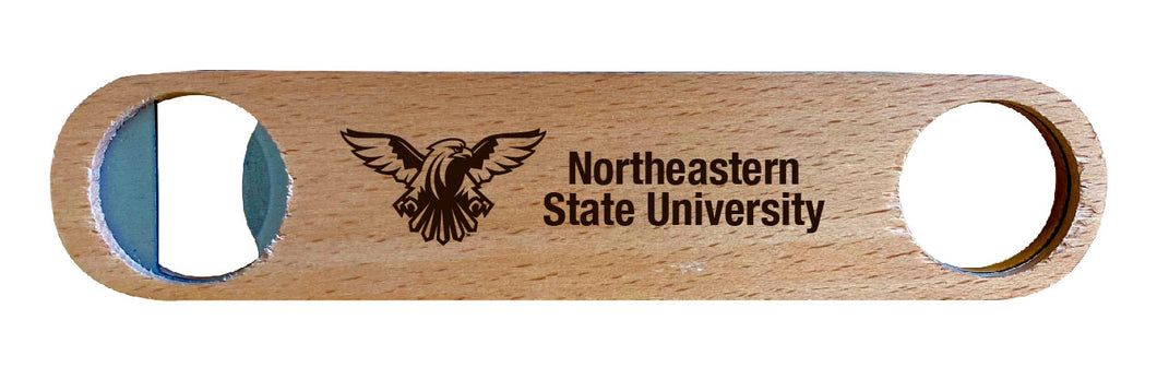 Northeastern State University Riverhawks NCAA Elegant Laser-Etched Wooden Bottle Opener - Collegiate Bar Accessory