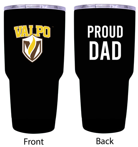 Valparaiso University Proud Dad 24 oz Insulated Stainless Steel Tumbler Black