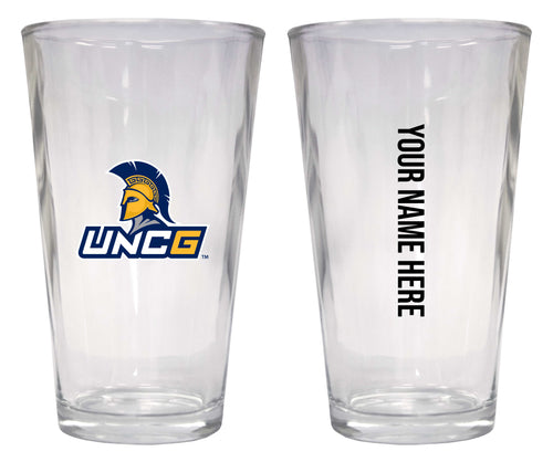 Customizable NCAA North Carolina Greensboro Spartans 16 oz Pint Glass – Perfect Gift Personalized With your own  or any fan name