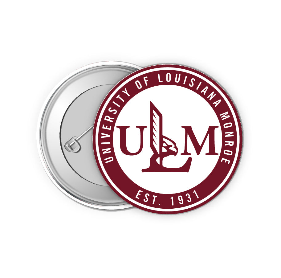 University of Louisiana Monroe 2-Inch Button Pins (4-Pack) | Show Your School Spirit