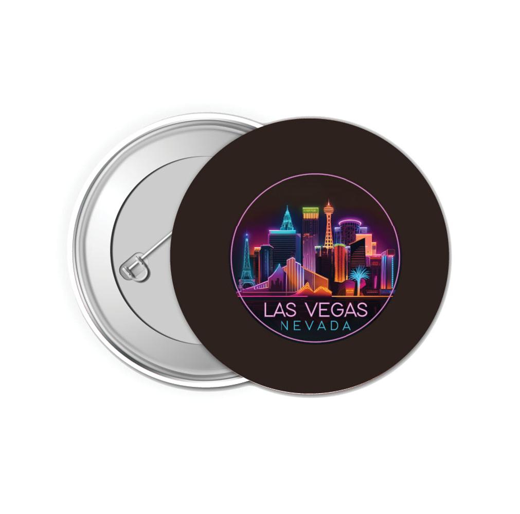 Las Vegas Nevada Design E Souvenir Small 1-Inch Button Pin 4 Pack