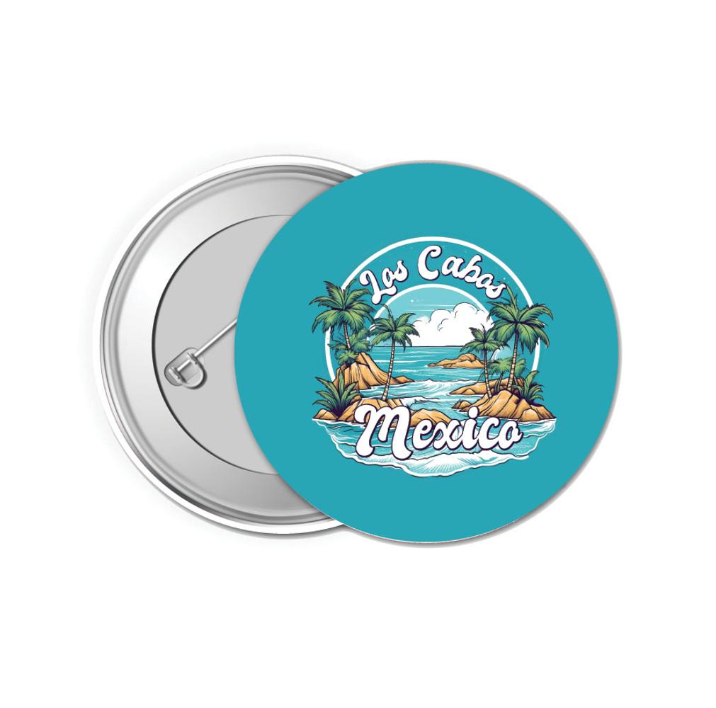 Los Cabos Mexico Design A Souvenir Small 1-Inch Button Pin 4 Pack