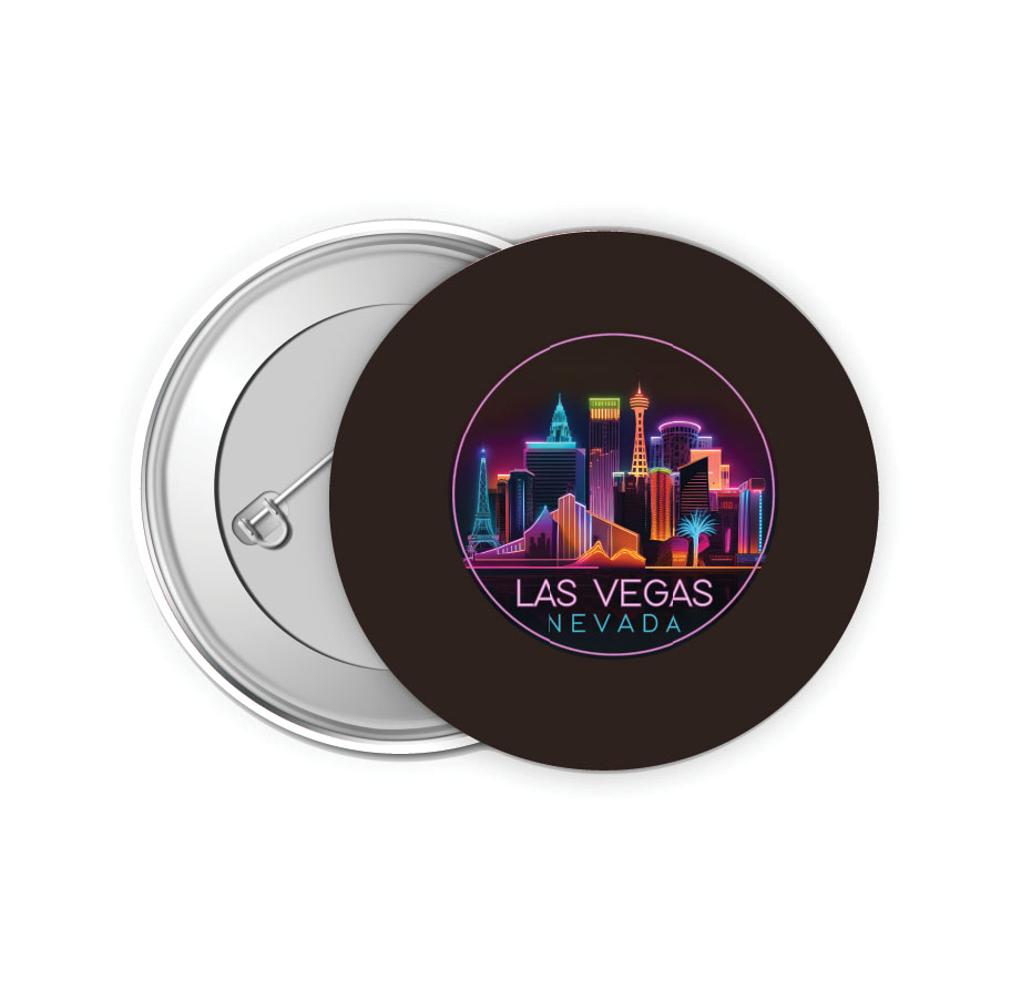 Las Vegas Nevada Design E Souvenir Small 2-Inch Button Pin 4 Pack